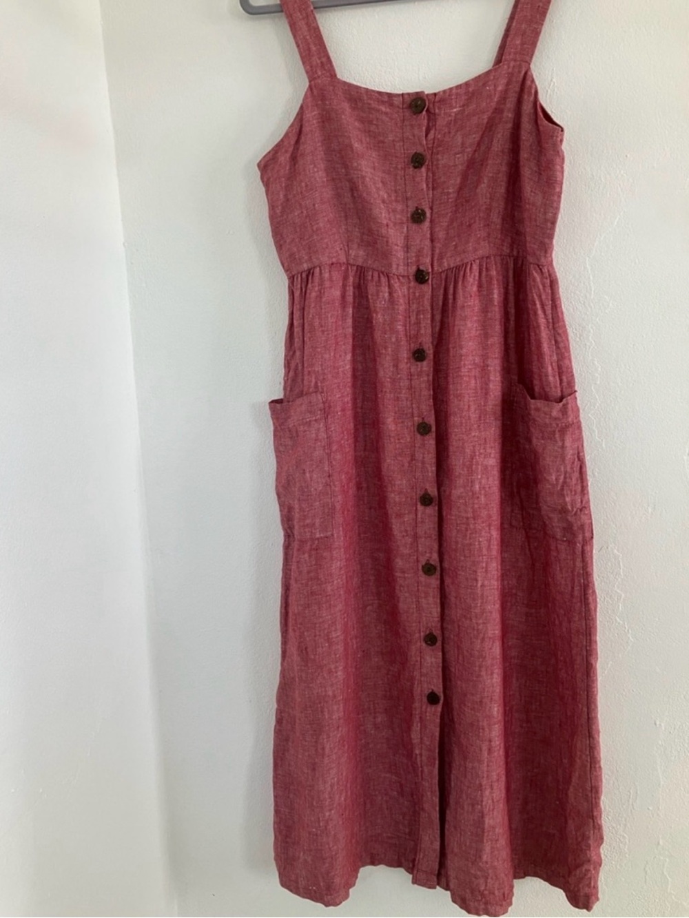 Rachel Zoe Button-Front Linen Midi Dress - Picture 2 of 5
